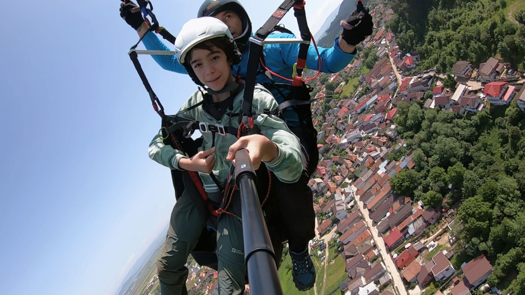 Zbor cu parapanta in tandem - Bunloc - Sacele - Brasov - cu Robert